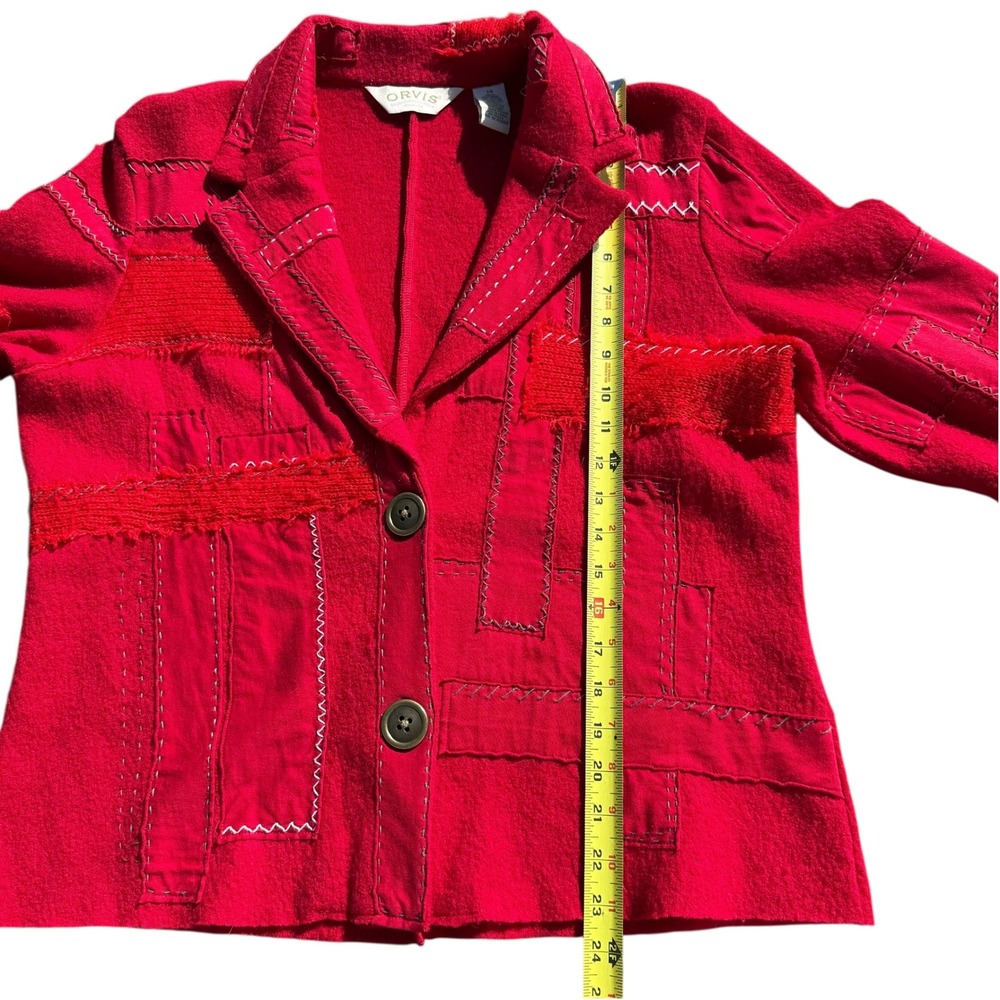Orvis Wool Patchwork Blazer Jacket Unique Design … - image 5
